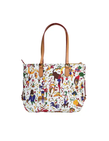 Shopping Piero Guidi Magic Circus bianco-cuoio