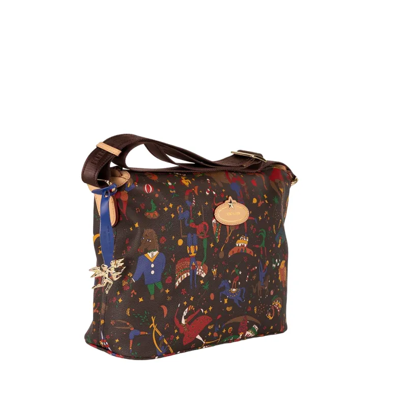 Tracolla con cerniera Piero Guidi Magic Circus marrone 2