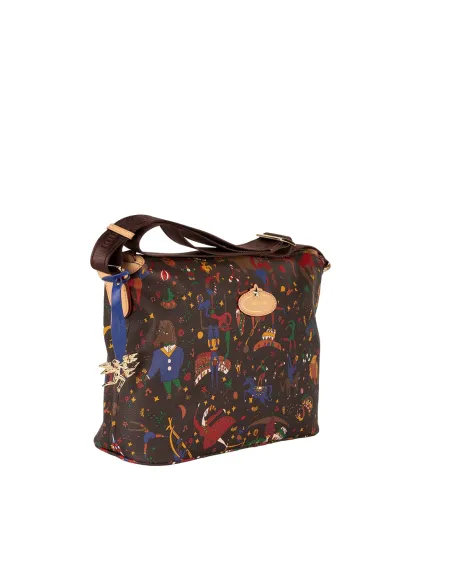 Piero Guidi Magic Circus small shoulder bag with zip closure, brown