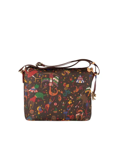 Piero Guidi Magic Circus small shoulder bag with zip closure, brown