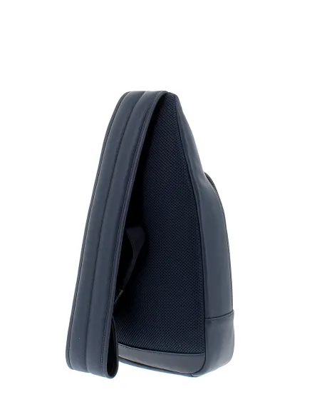 Monospalla in pelle Piquadro Pulse blu