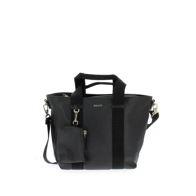 Brics Ludovica Einkaufstasche mit zwei Henkeln schwarz