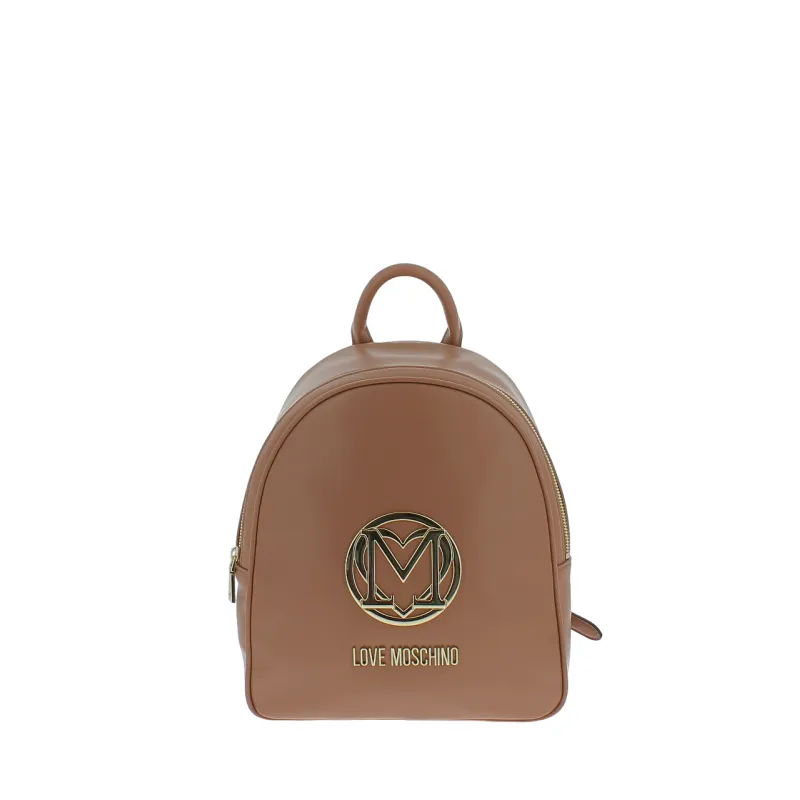 Love Moschino Damen-Rucksack mit Metall-Logo auf der...