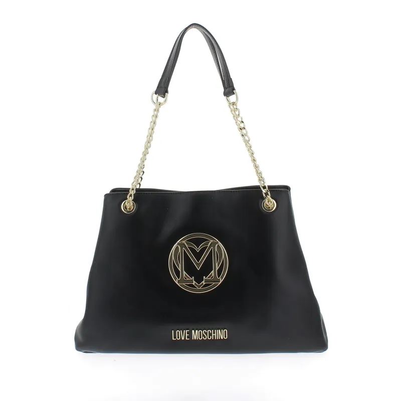 Moschino Shopping bag with three compartments, black