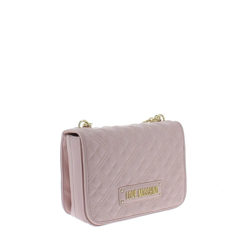 Borsa a spalla trapuntata Love Moschino nude 2