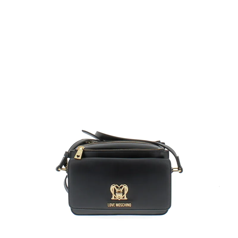 Love Moschino Cross-body bag with three zipped...