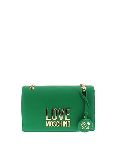 Love Moschino Tasche mit drei Fächern und Überschlagverschluss, grün