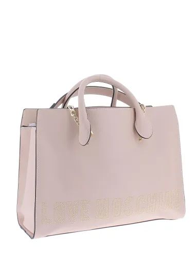 Borsa donna a mano Love Moschino nude