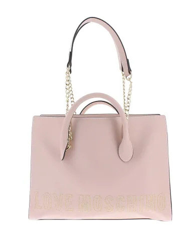 Borsa donna a mano Love Moschino nude