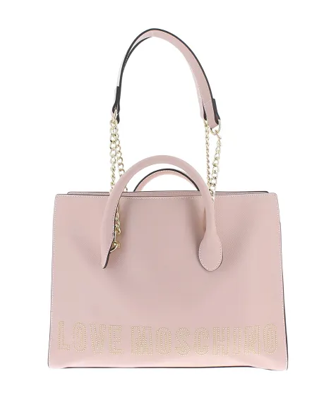 Borsa donna a mano Love Moschino nude