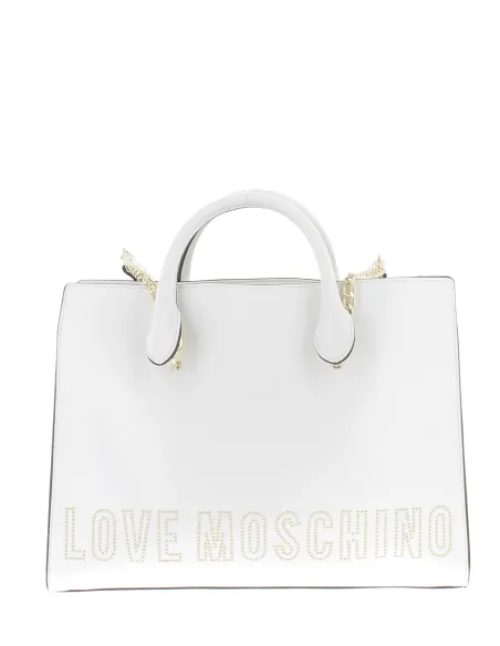 Borsa donna a mano Love Moschino bianco