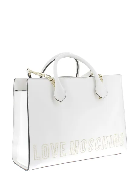 Borsa donna a mano Love Moschino bianco