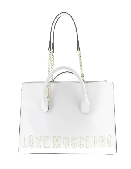 Borsa donna a mano Love Moschino bianco
