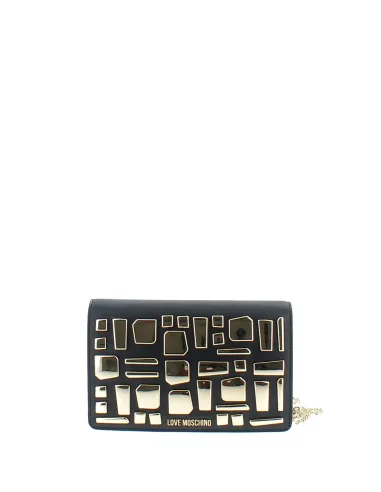 Love Moschino clutch bag with metal...