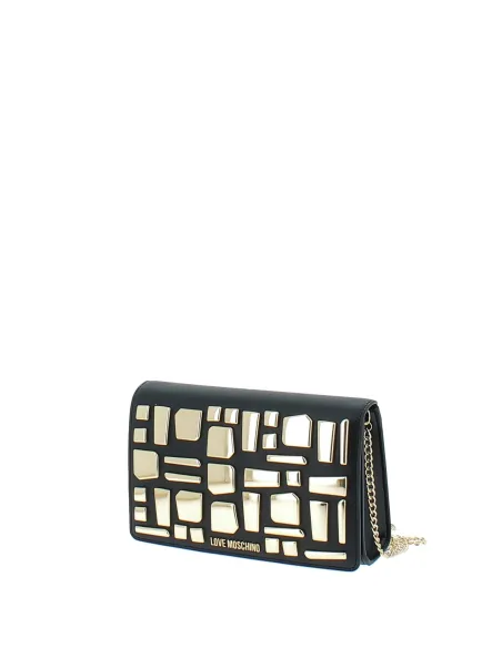 Love Moschino Clutch-Tasche mit Metall-Applikationen