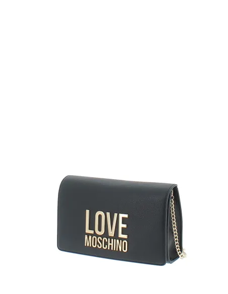 Love Moschino clutch bag with chain strap, black