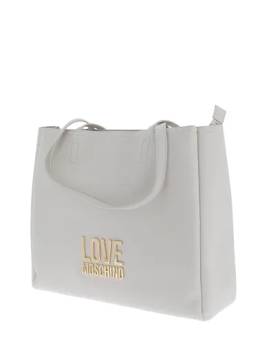 Shopping Love Moschino con zip avorio