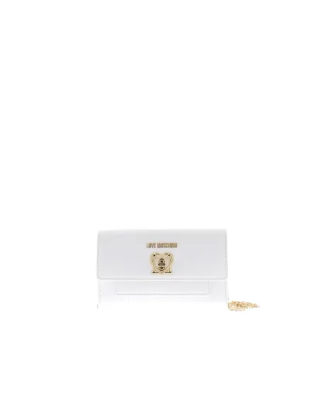 Love Moschino Clutch-Tasche mit Klappverschluss, Weiß