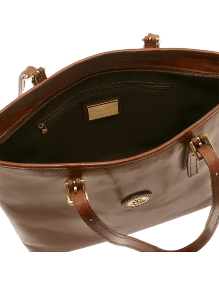 The Bridge Story leather shopping bag brown