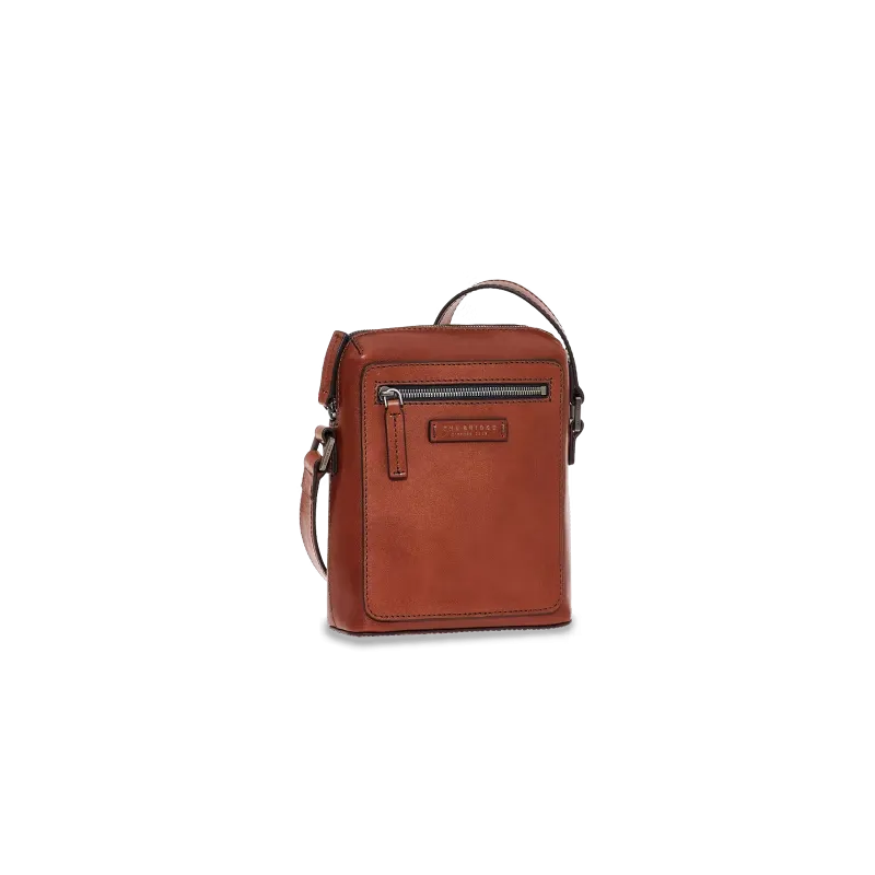 The Bridge Alberto Men's leather cross-body bag brown