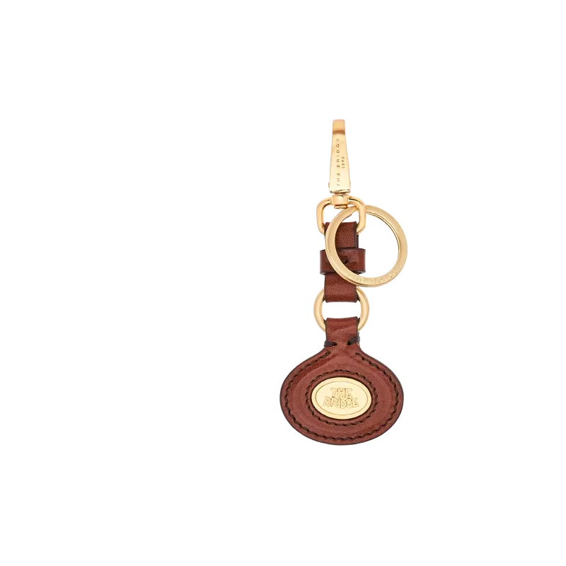 The Bridge Duccio key ring with carabiner, brown