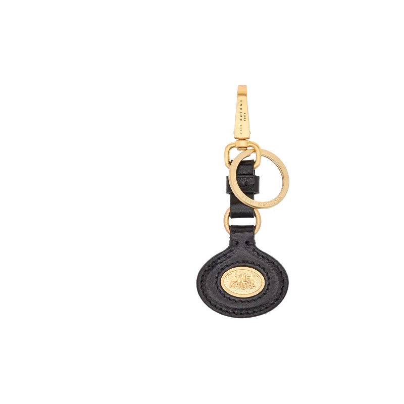 The Bridge Duccio key ring with carabiner, black