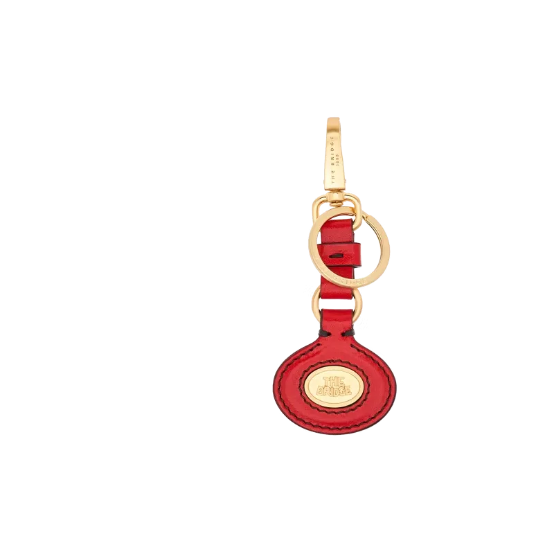 The Bridge Duccio key ring with carabiner, red
