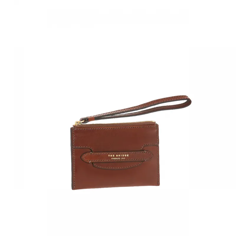 The Bridge Lucrezia Flat pouch with zip closure, brown