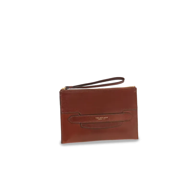 Medium slim pouch The Bridge Lucrezia, brown