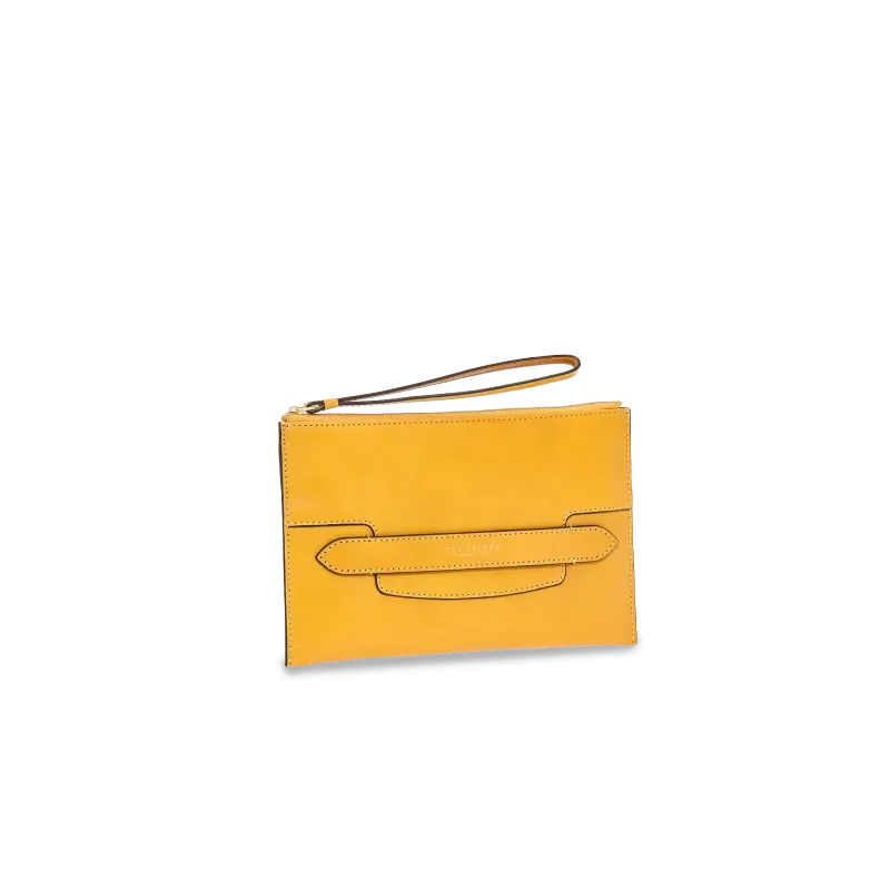 Pouch piatta grande The Bridge Lucrezia gialla