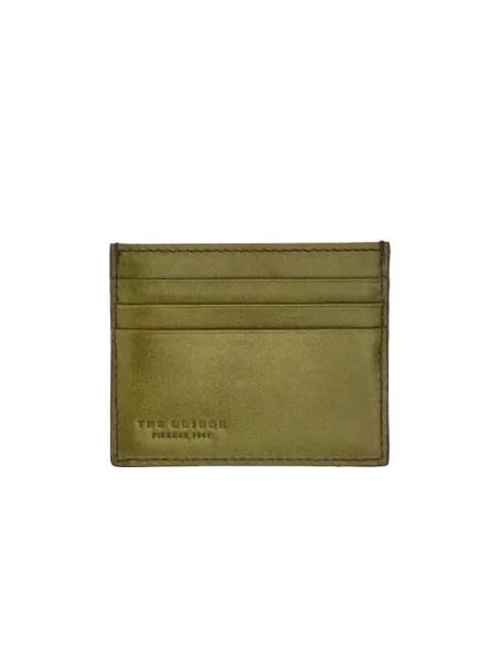 Porta carte di credito in pelle The Bridge Alberto verde