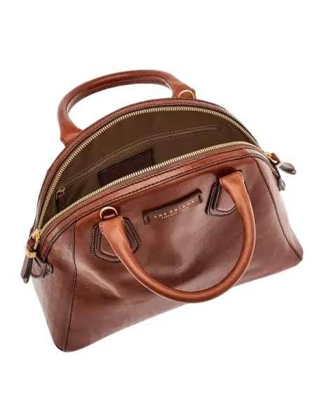 The Bridge Costanza leather handbag, brown
