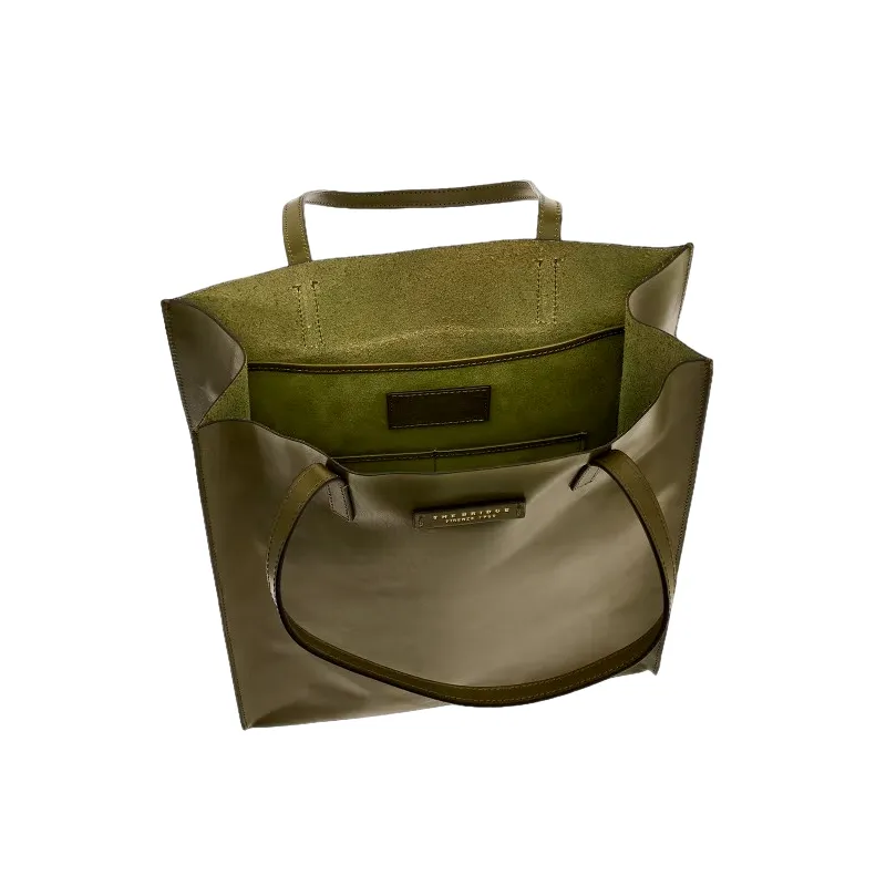 Leather Shopping bag The Bridge Mirra green 2