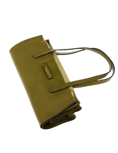 Leather Shopping bag The Bridge Mirra green