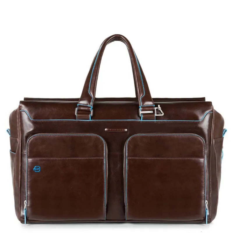 Piquadro Blue Square Duffel bag with computer and iPad®...
