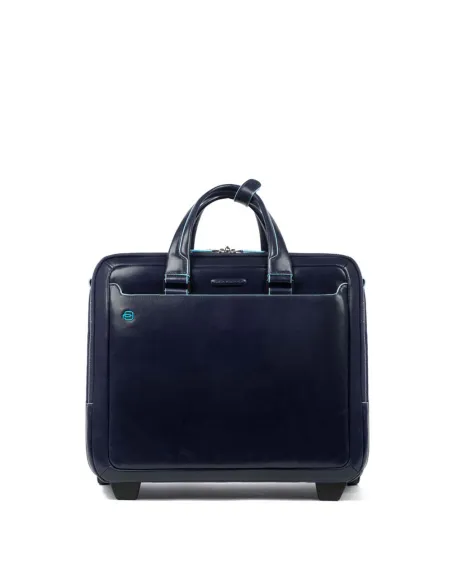 Piquadro Blue Square Wheeled laptop briefcase, blue