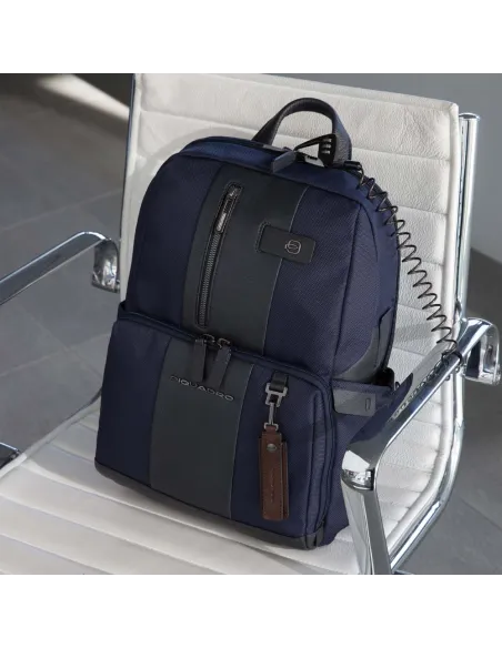 Piquadro Brief2 Laptop-Rucksack aus rezykliertem Stoff mit iPad®-Fach