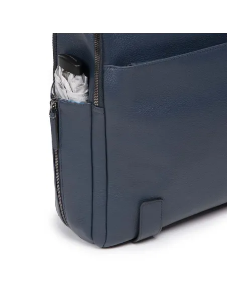 Zaino Porta computer Piquadro Modus con cavo anti furto, blu