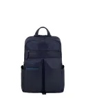 Piquadro Paavo Laptop leather backpack with iPad® compartment, blue