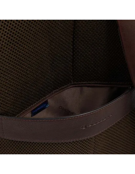 Zaino porta PC da 14 in pelle Piquadro Paavo blu