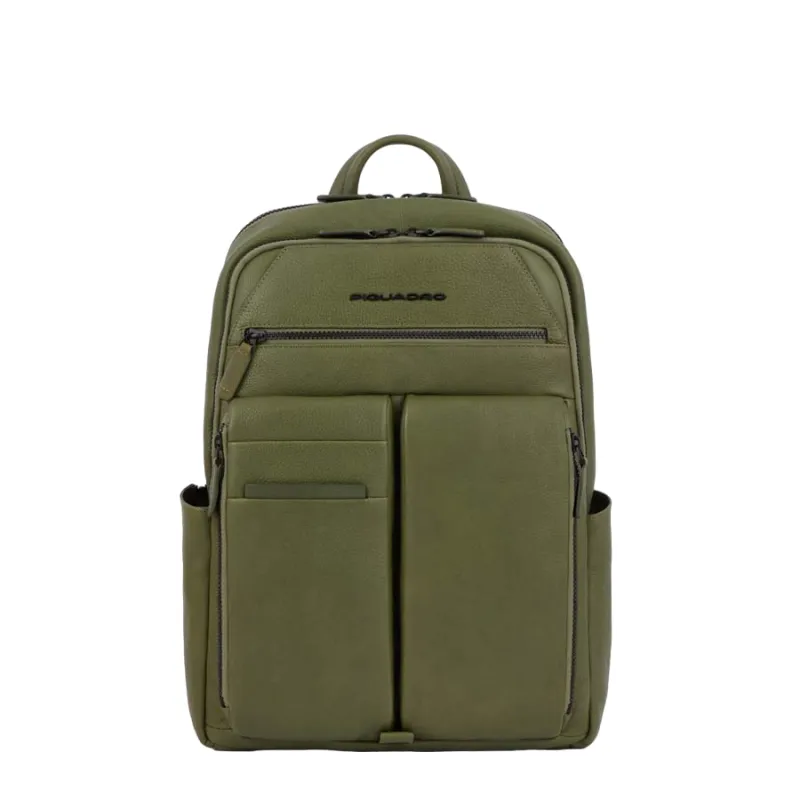 Piquadro Paavo Laptop leather backpack with iPad®...