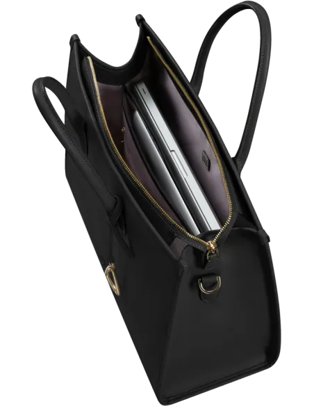 Borsa donna due manici Samsonite Neverending con porta pc nera