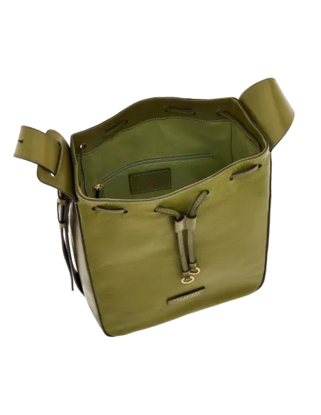 Women's medium shoulder bag The Bridge Carlotta, green