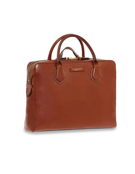 The Bridge Costanza Two-handles laptop briefcase, brown