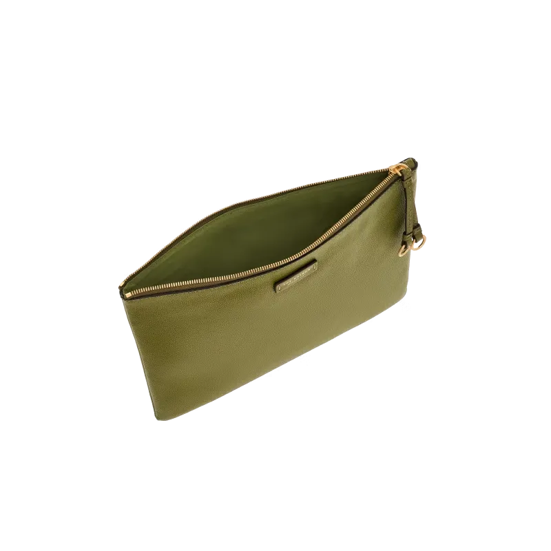 Clutch in pelle porta ipad The Bridge Carlotta verde 2