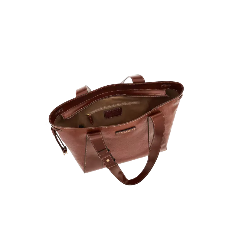 The Bridge Carlotta leather shopping bag, brown 2