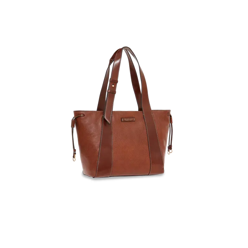 The Bridge Carlotta leather shopping bag, brown