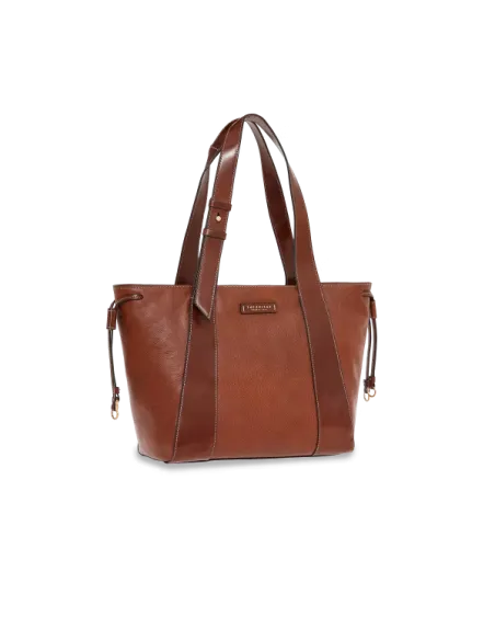 The Bridge Carlotta leather shopping bag, brown