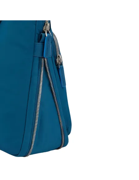 Piquadro PQ-RY expandable laptop briefcase petrol blue