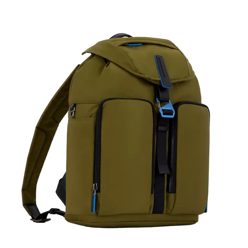Zaino con pattina Piquadro PQ-RY verde 2
